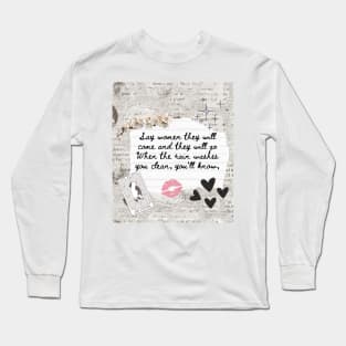 Fleetwood Mac Dreams Lyrics Print Long Sleeve T-Shirt